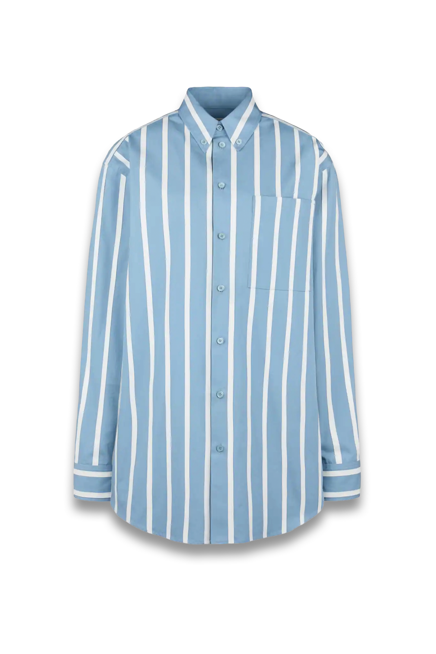 Shirt in Poplin and Leather