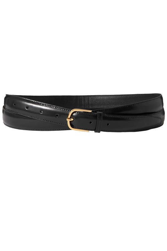 Glossed-leather Belt