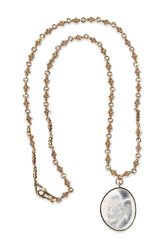 Cycles Necklace With Rock Crystal Pendant - Long