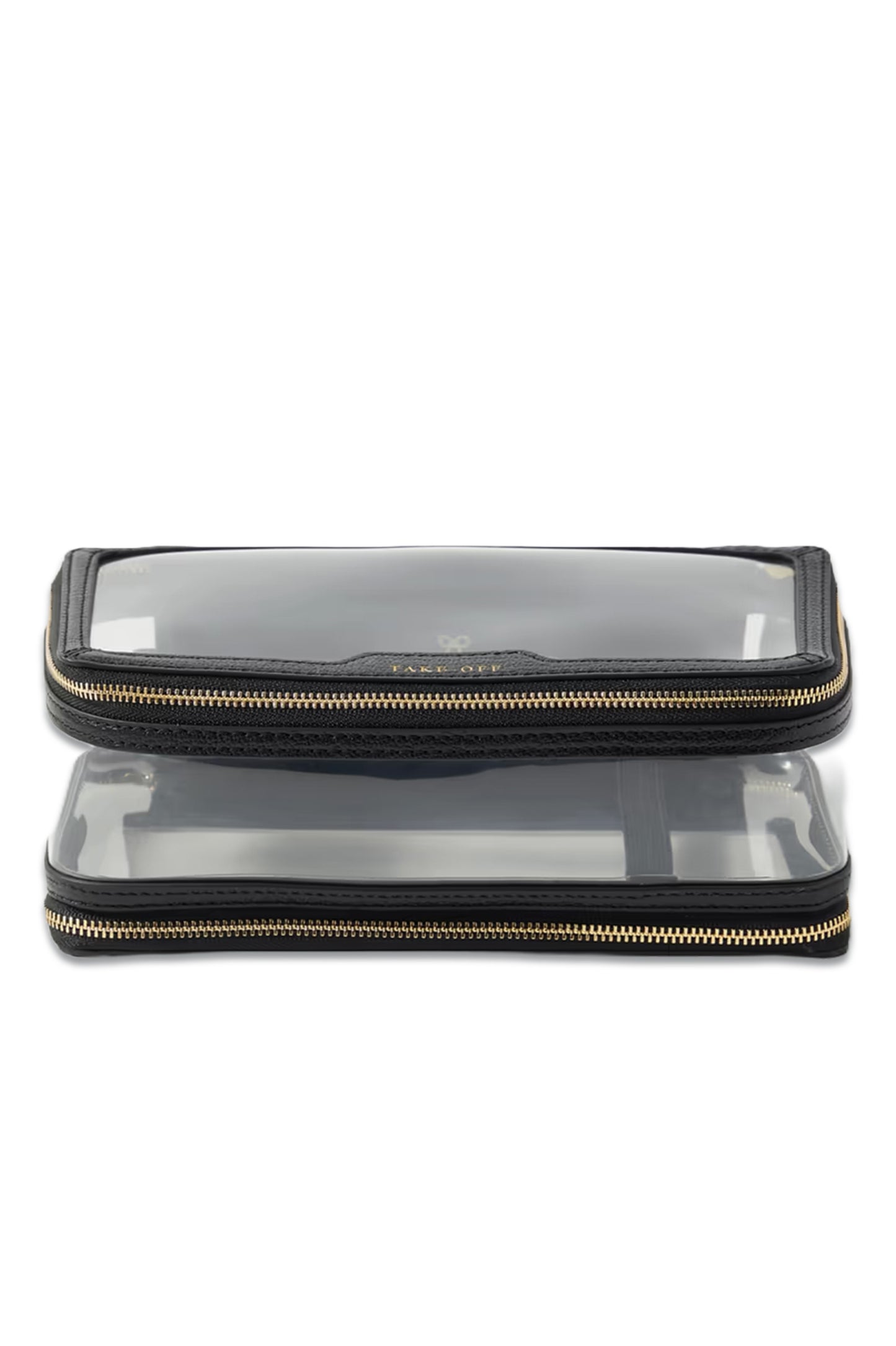 In-Flight Leather-Trimmed PVC Cosmetics Case