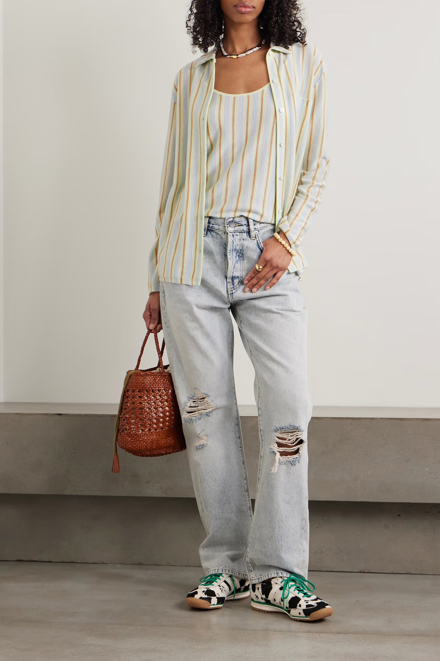 Showtime Striped Cashmere Shirt