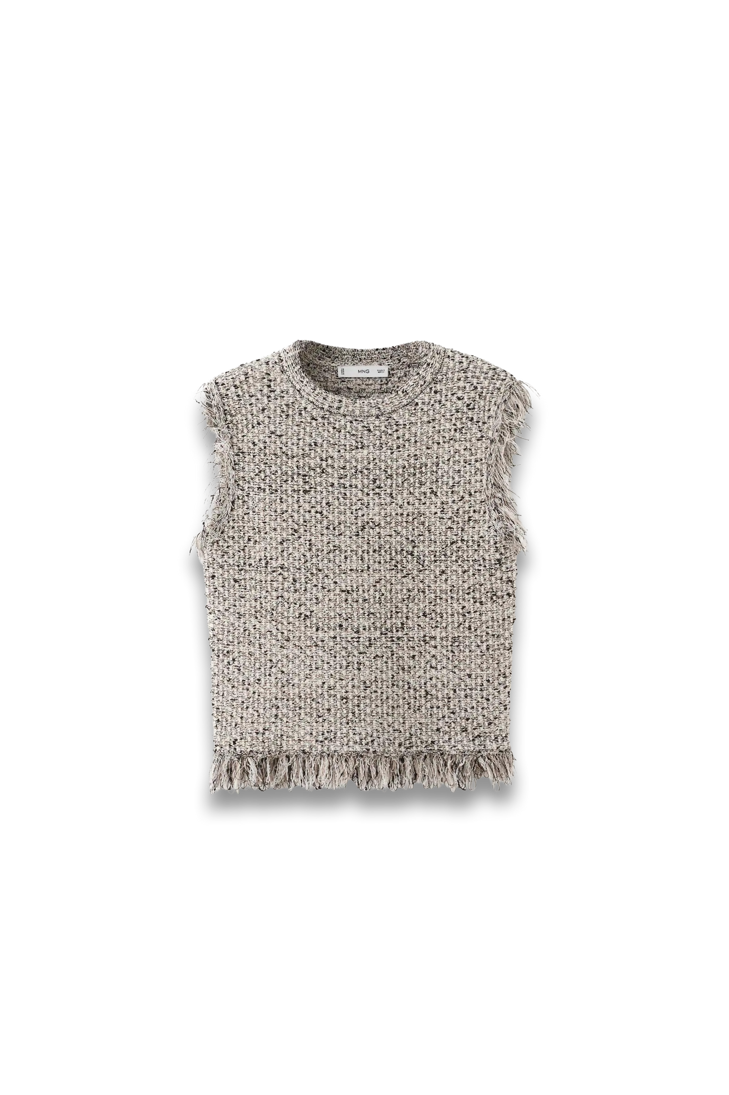 Tweed Top with Frayed Edge Finish