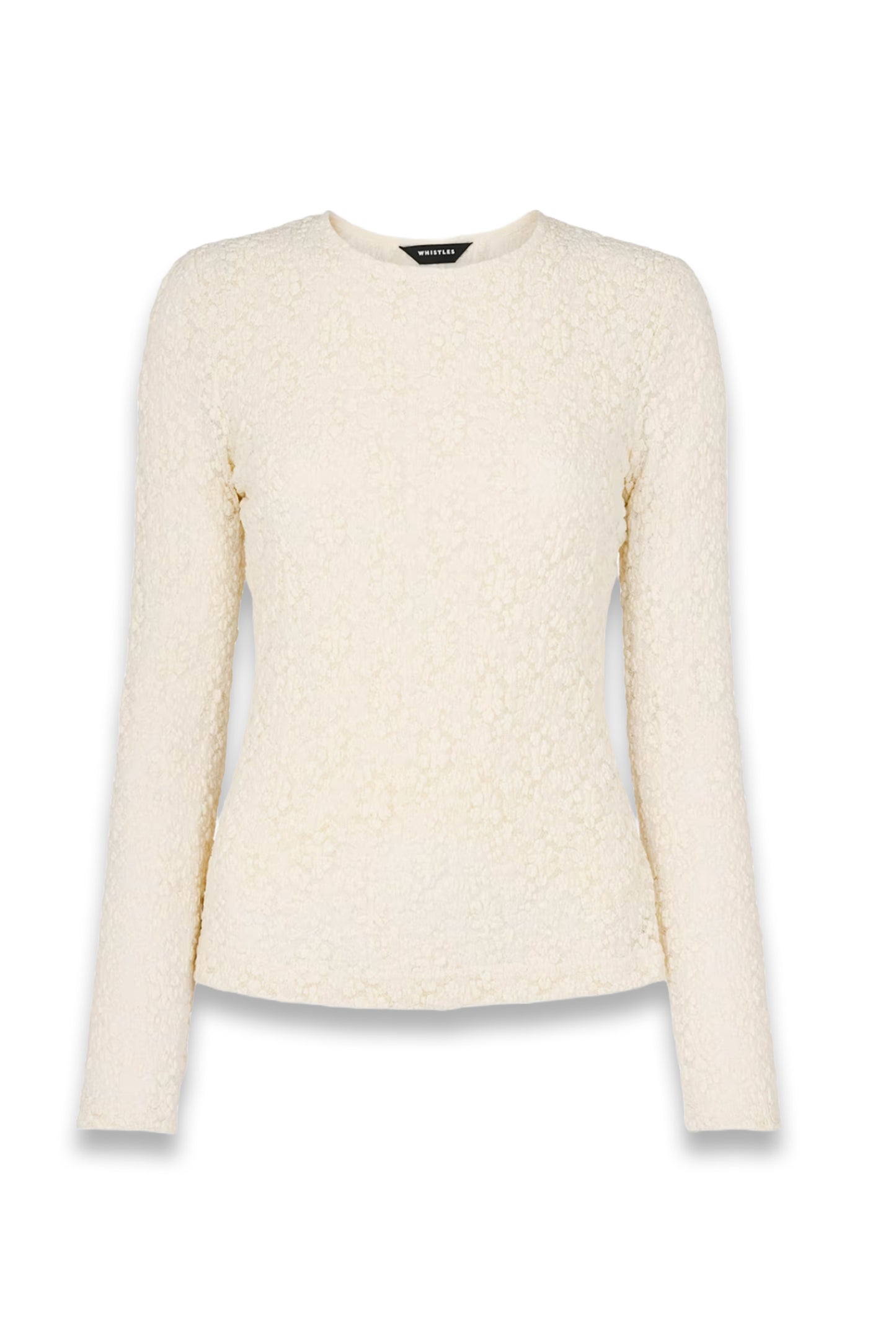 Ivory Jersey Lace Long Sleeve Top