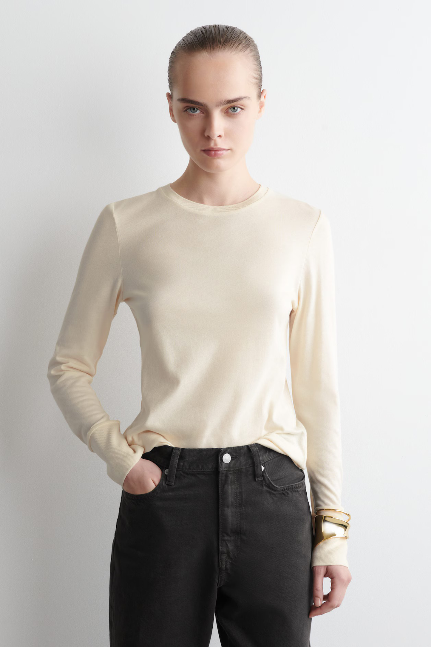 Cotton-jersey Long-sleeved Top