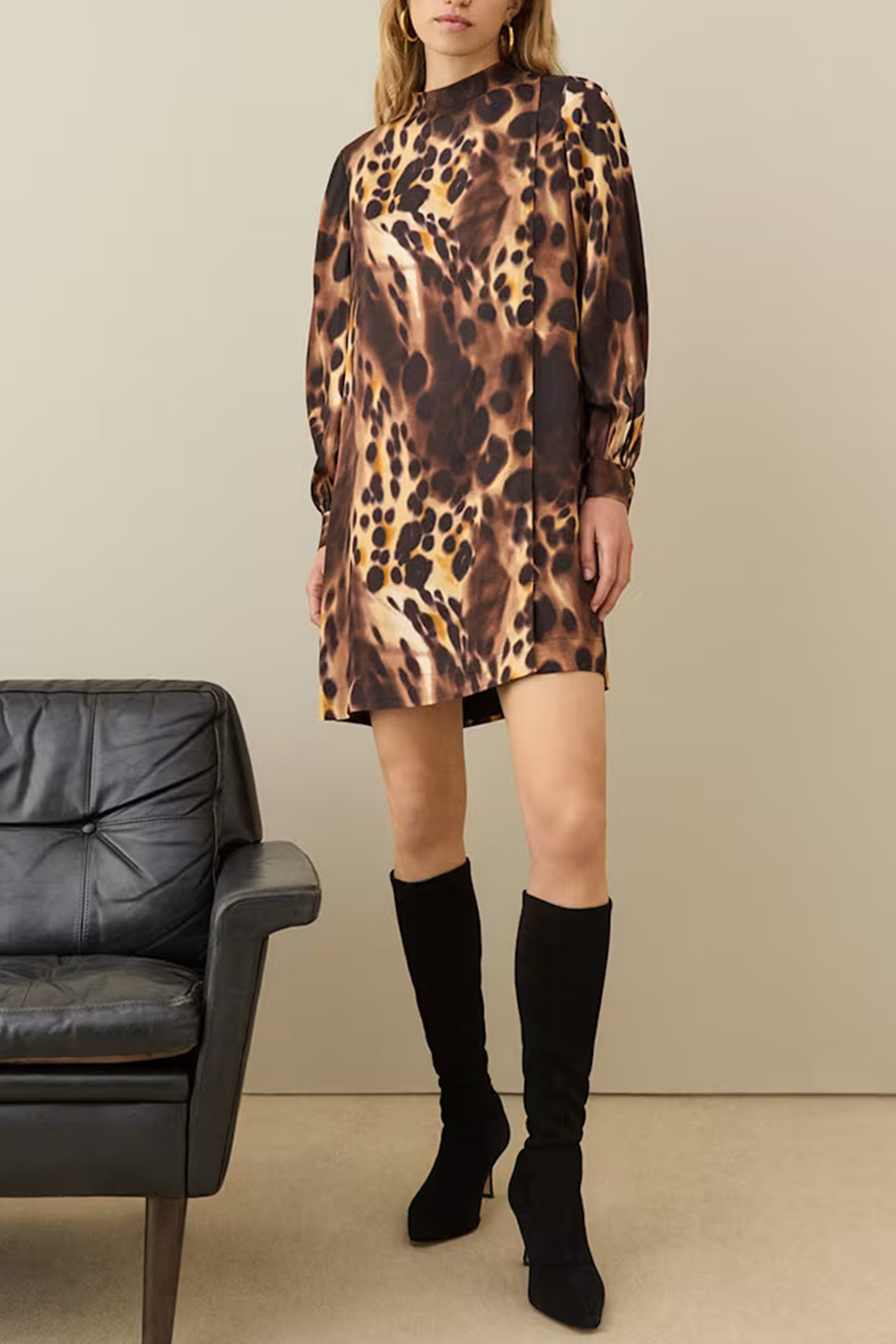 Misty Leopard Cleo Dress