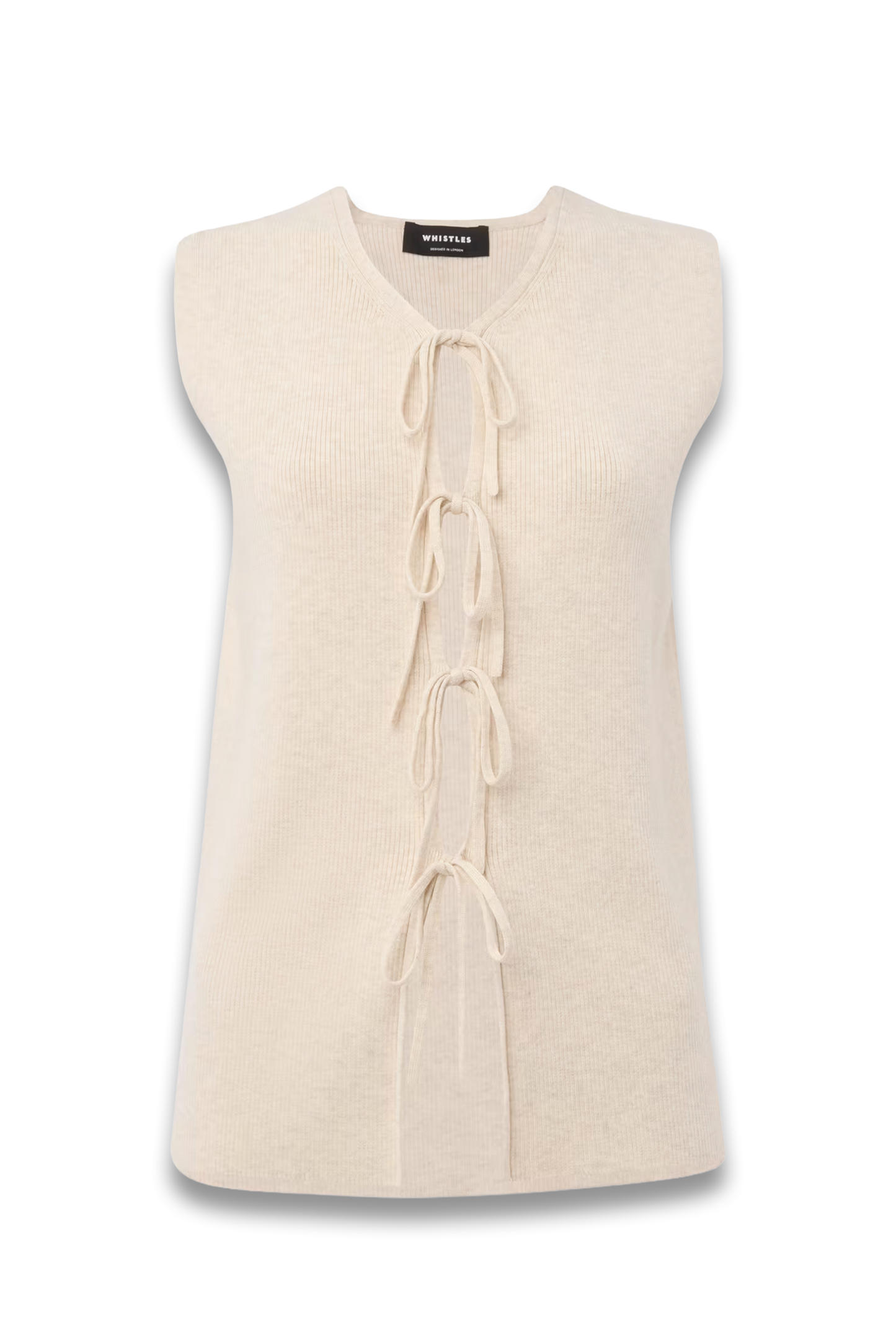 Oatmeal Tie Front Detail Tank