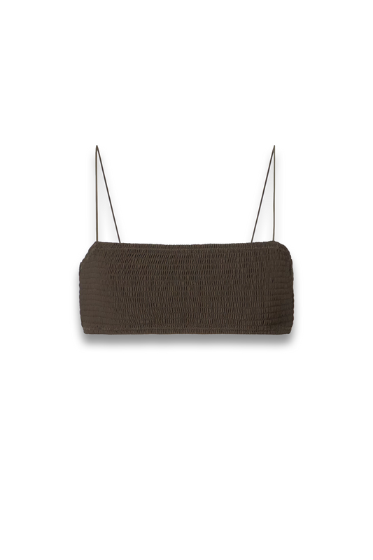 Shirred Jersey Bikini Top