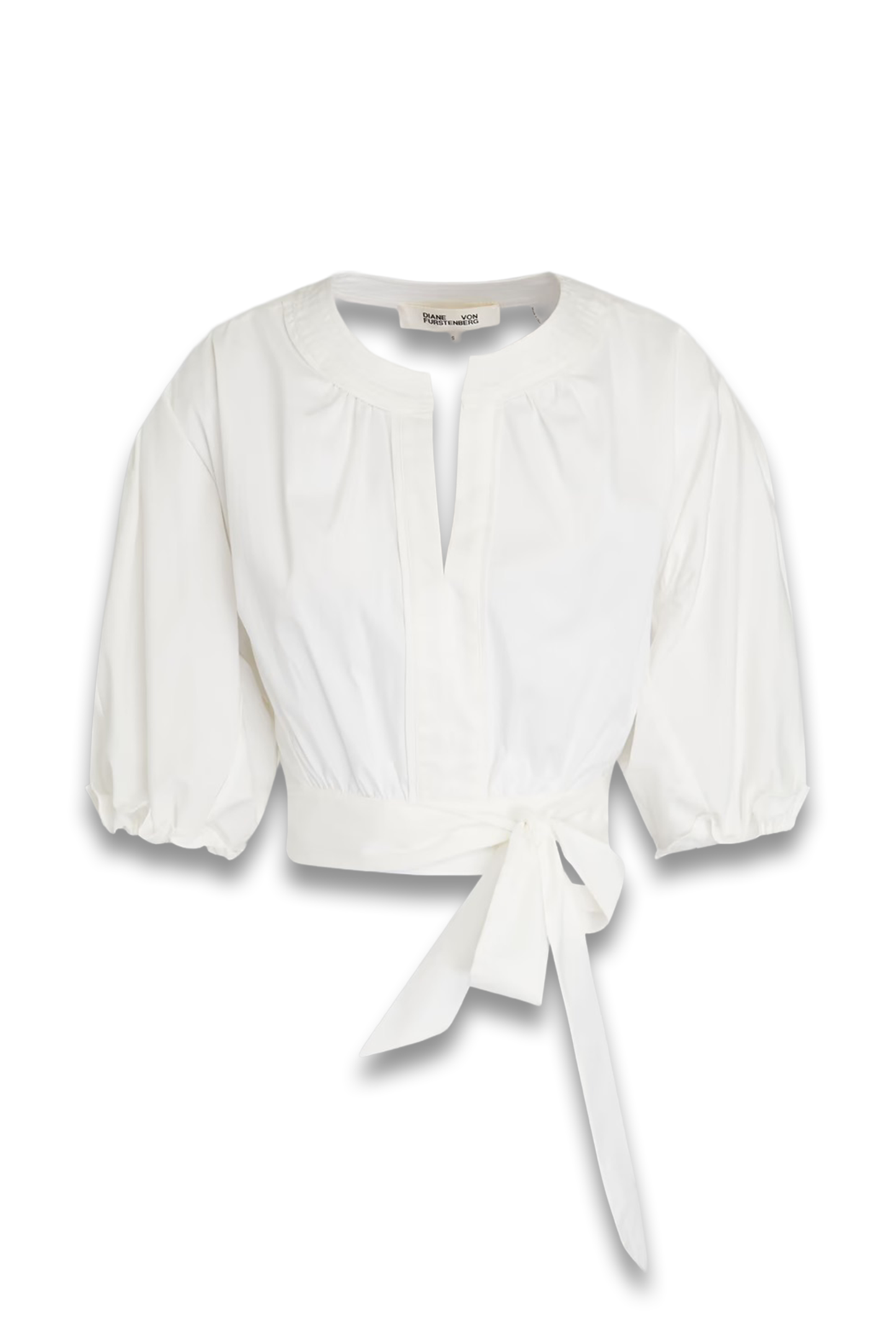 Lucie Gathered Cotton-Blend Poplin Top
