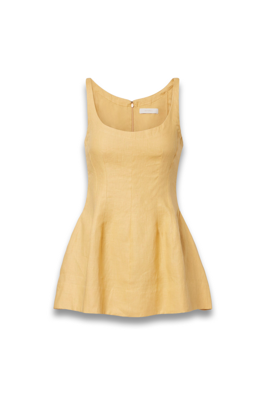 Syna Peplum Linen Top