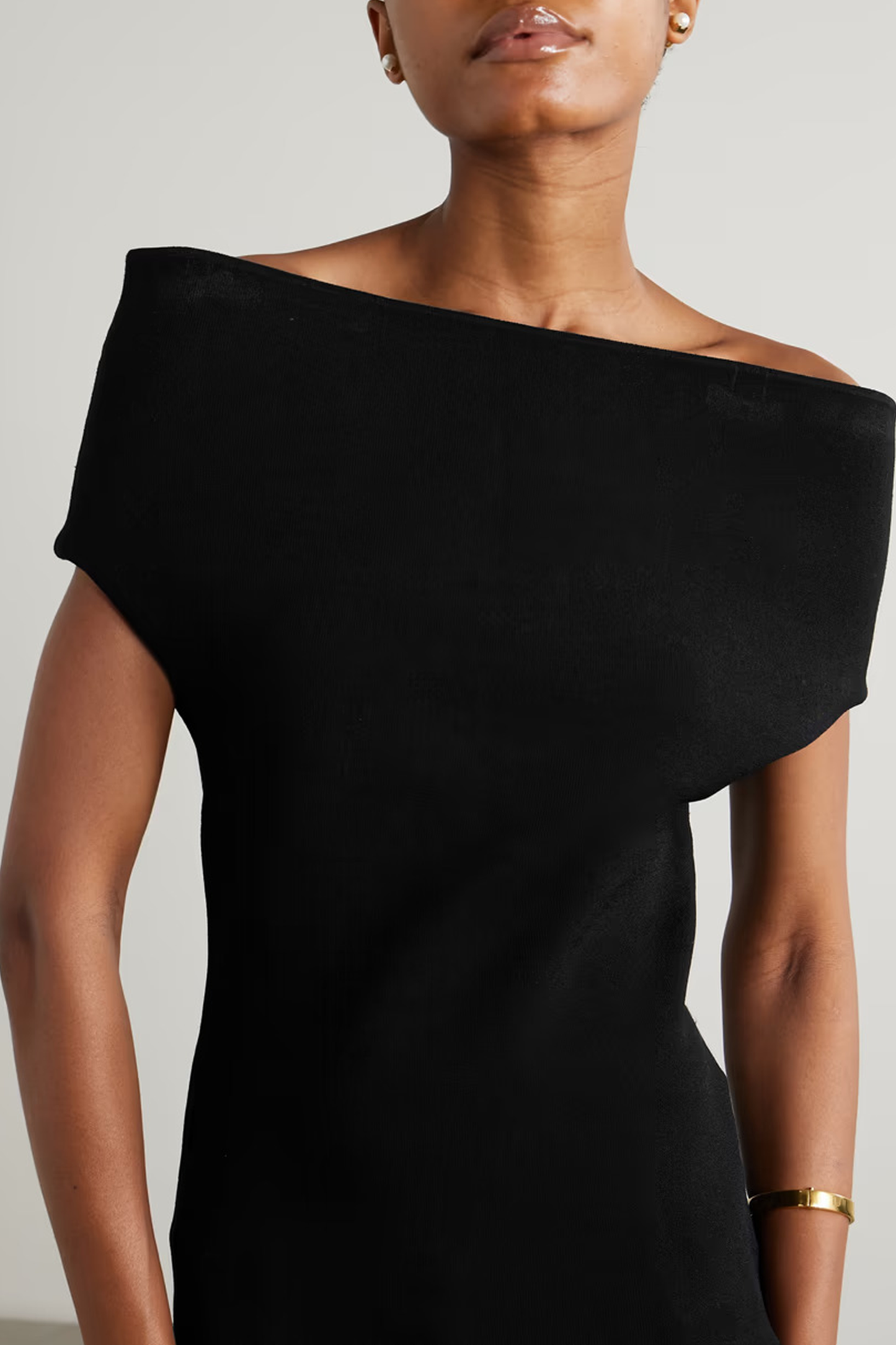 Off-the-shoulder jersey top
