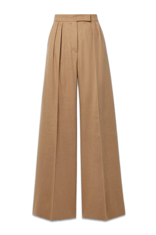 Werther Pleated Wool-flannel Wide-leg Pants