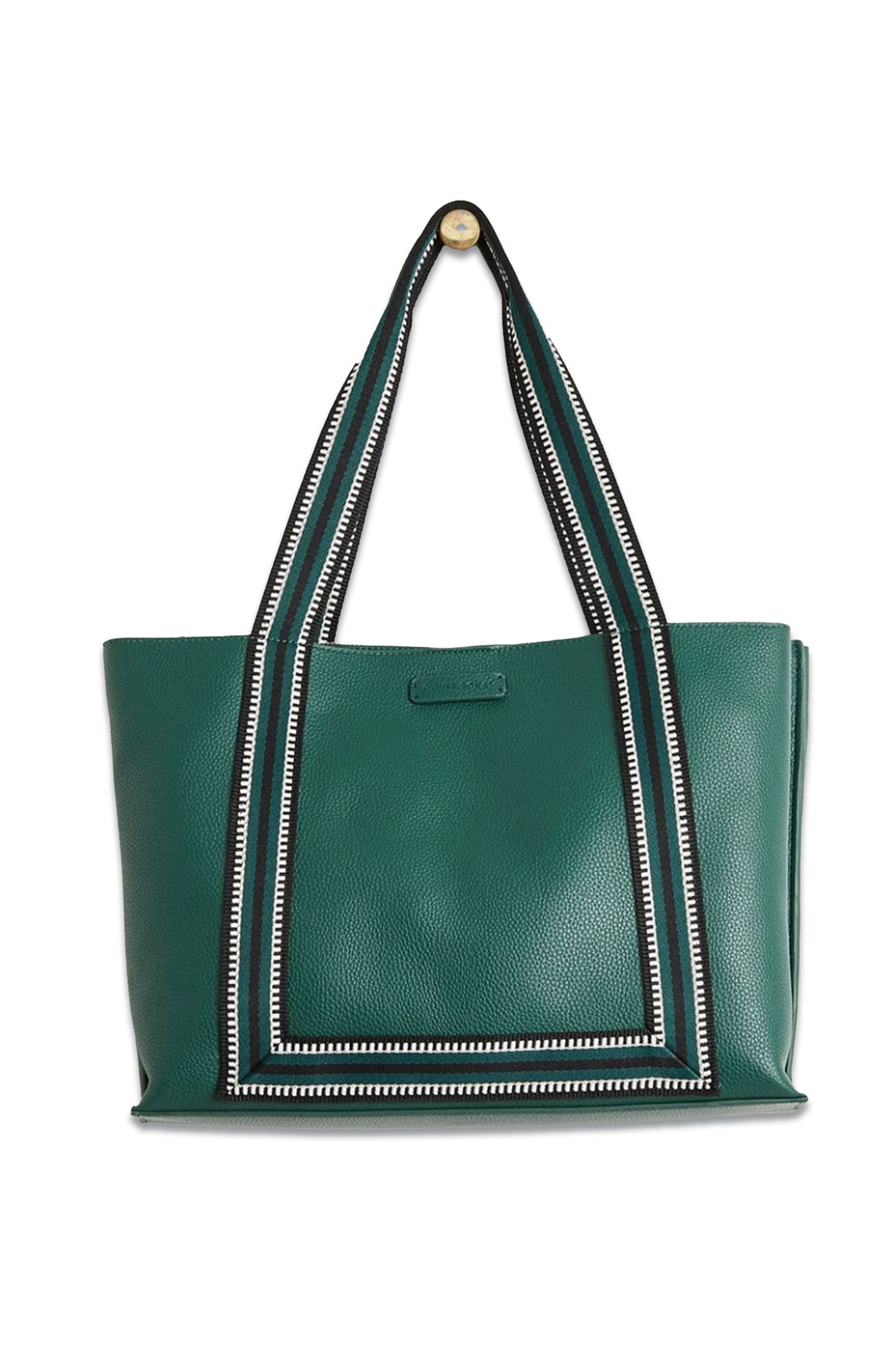 Emma Green Stripe Tote Bag