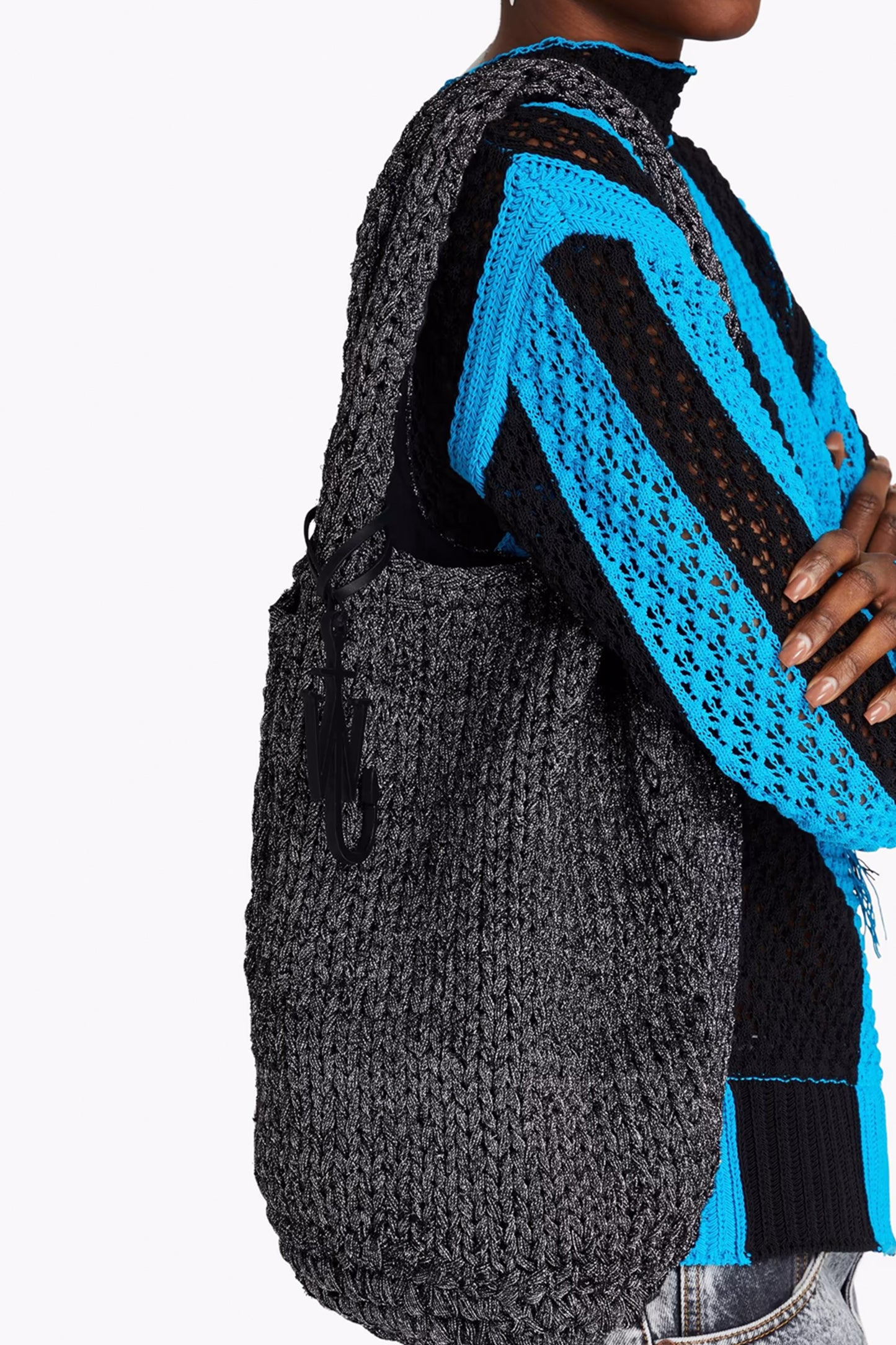 Metallic Knitted Tote
