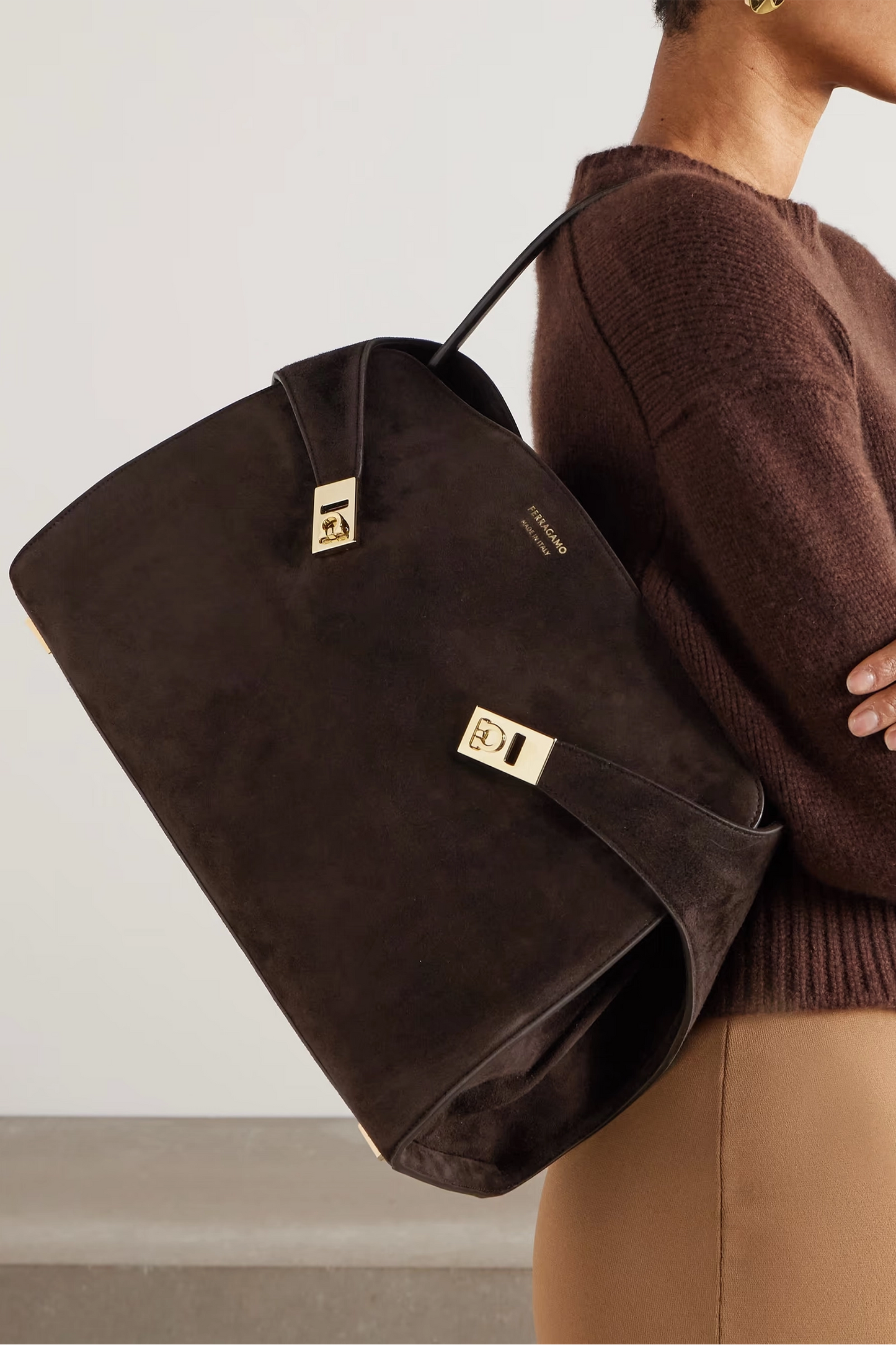 Hug Medium Suede Tote