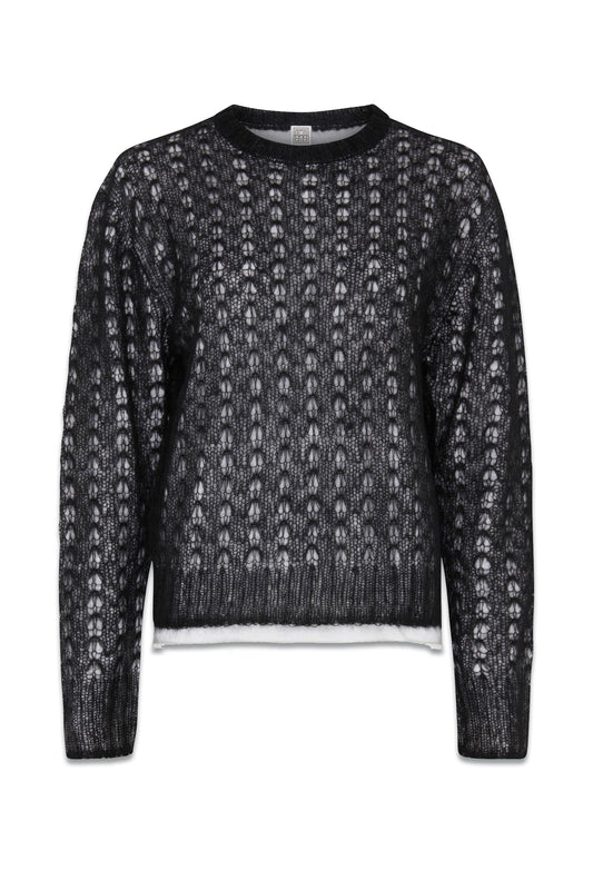 Lace-knit Mohair-blend Sweater