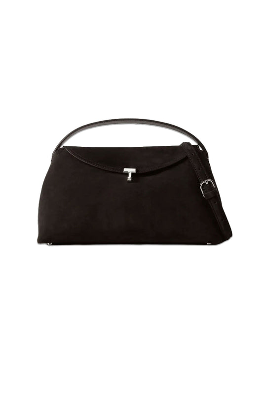 T-Lock Suede Shoulder Bag