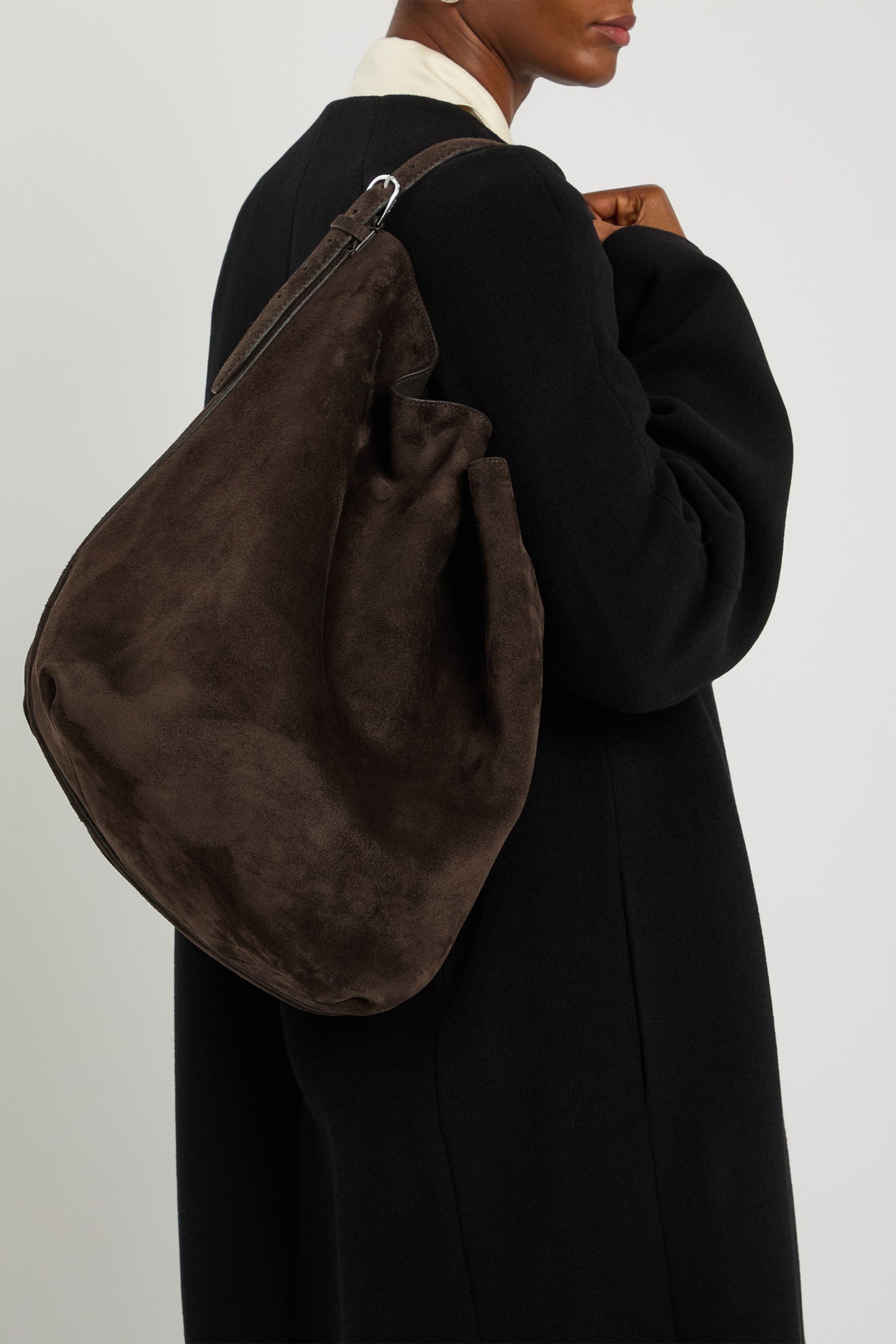 Belted Suede Tote