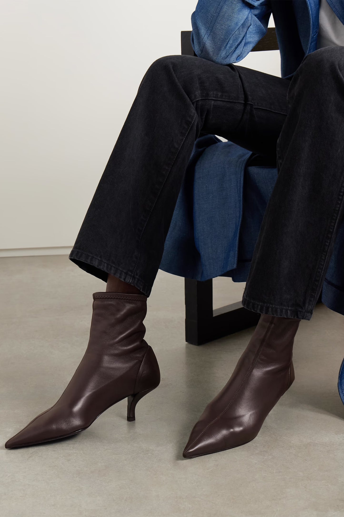 The Heeled Sock Leather Ankle Boots