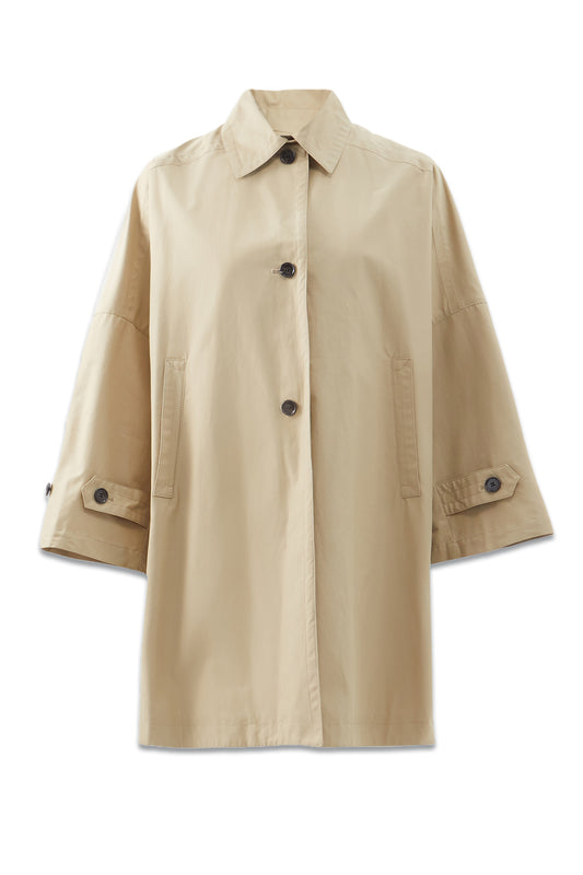 Cotton-blend Gabardine Car Coat