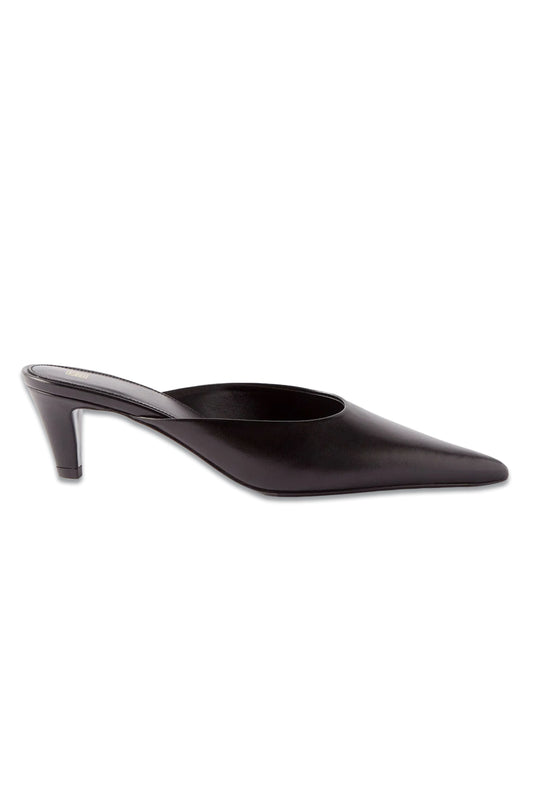 Pointed-toe Leather Mules