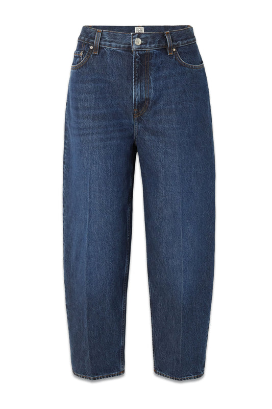 High-rise Tapered Organic Jeans