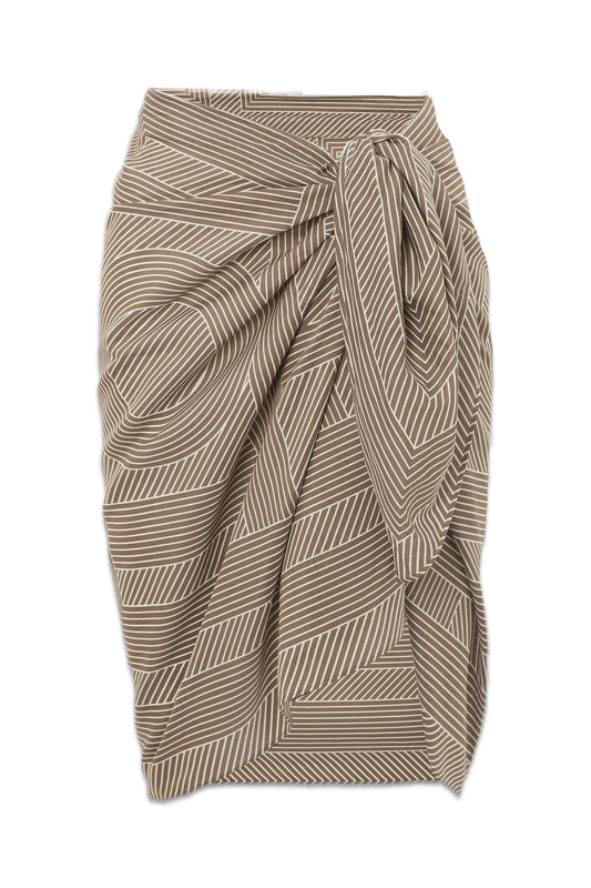 Striped Cotton And Silk-blend Voile Pareo