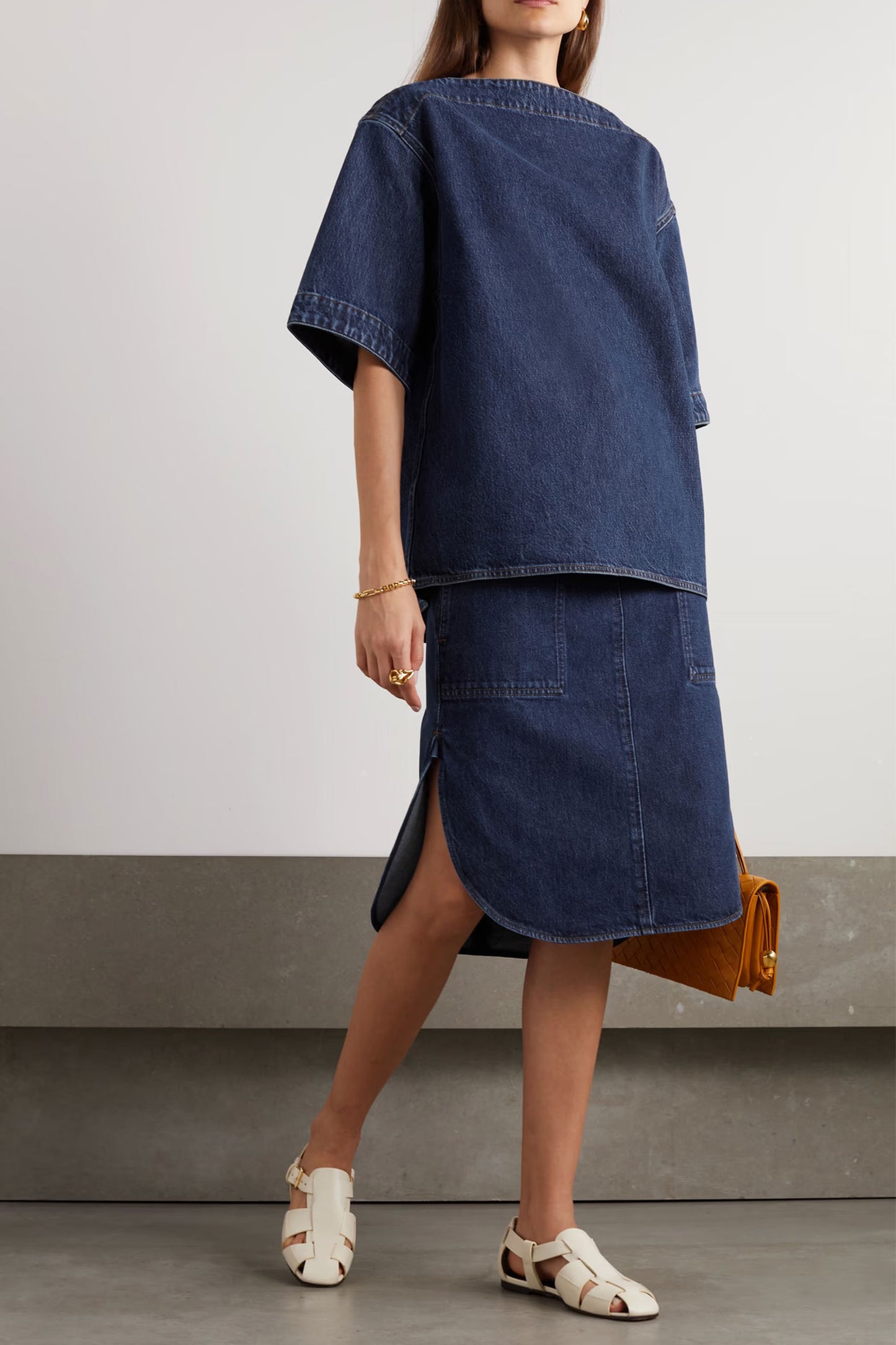 Organic Cotton Denim Top & Skirt