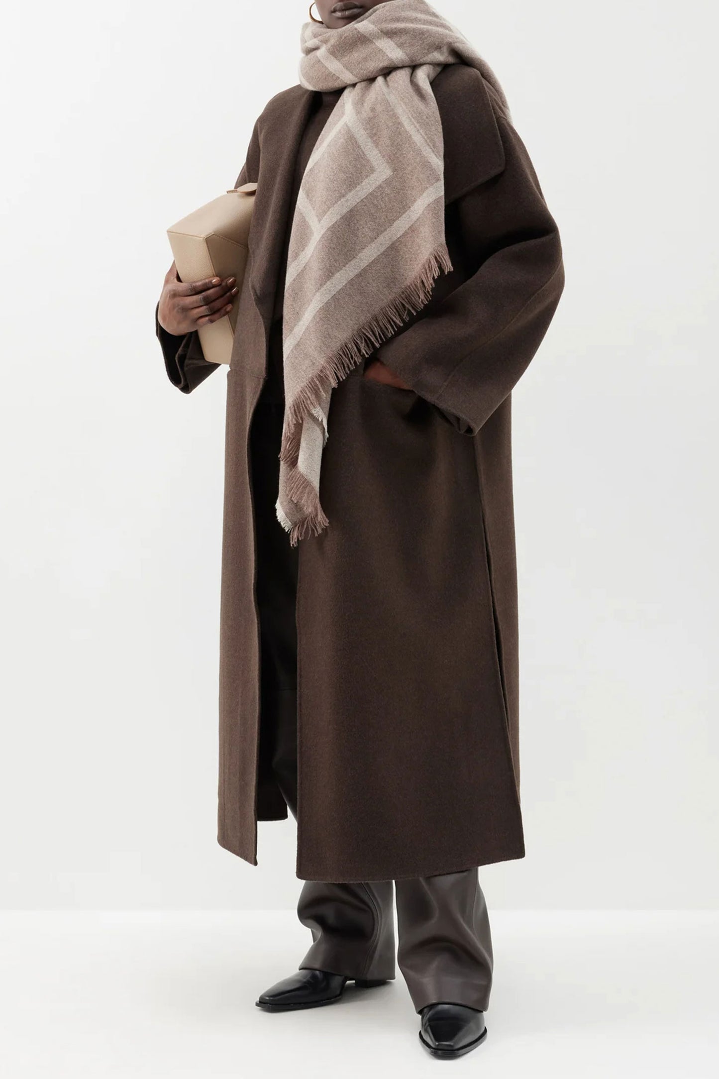 Oversized Wool-blend Felt Coat