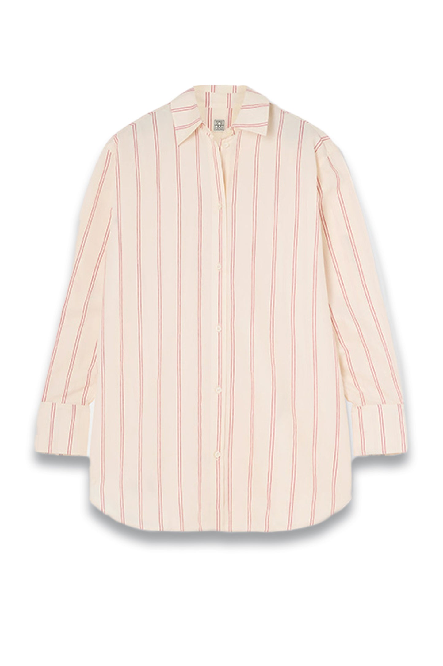 Striped Cotton And Silk–Blend Shirt in Ecru