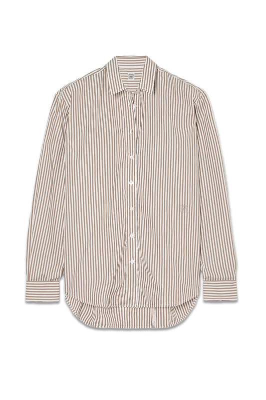 Point-collar Striped Organic-cotton Poplin Shirt