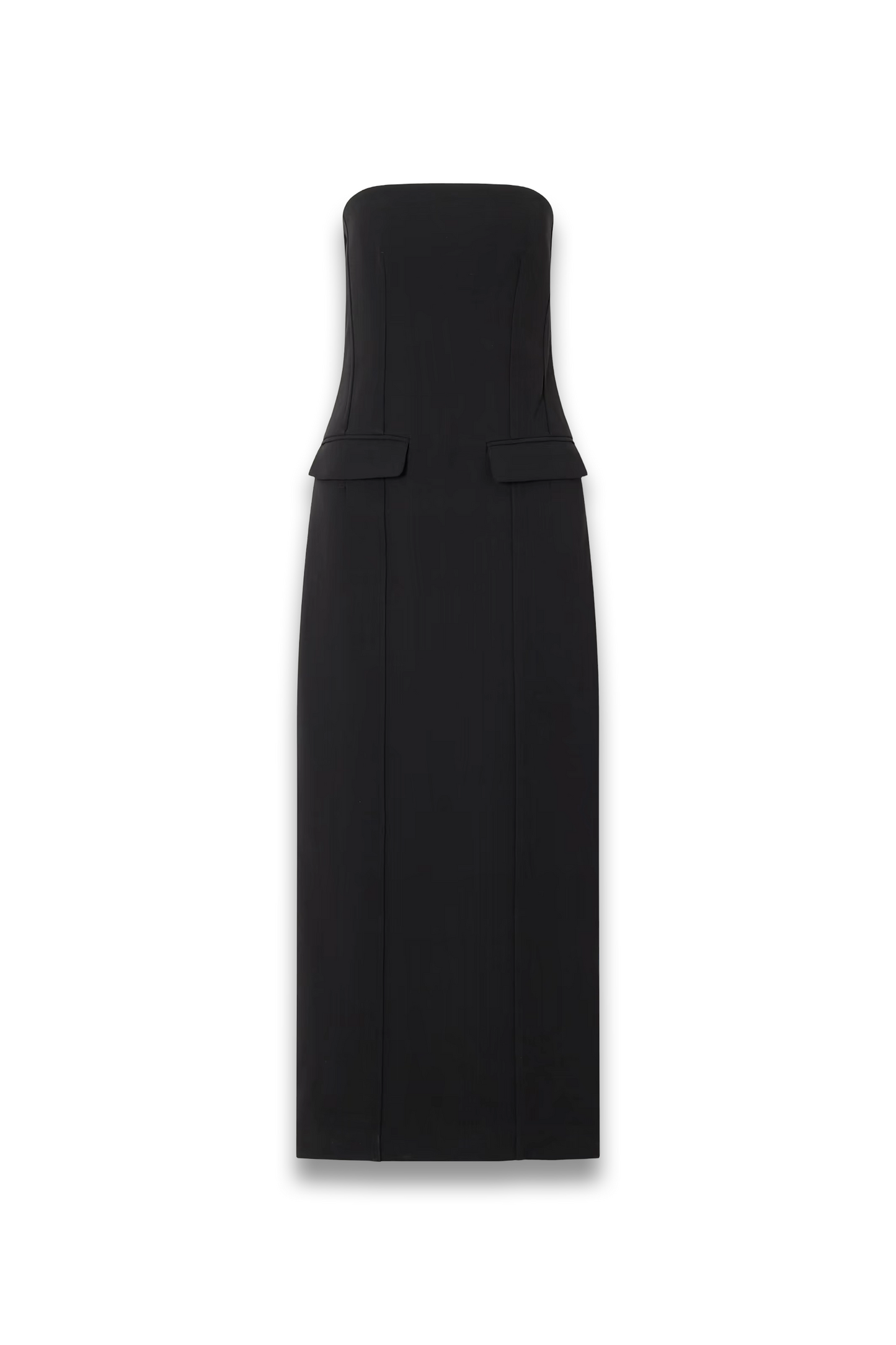 Strapless Crepe Maxi Dress