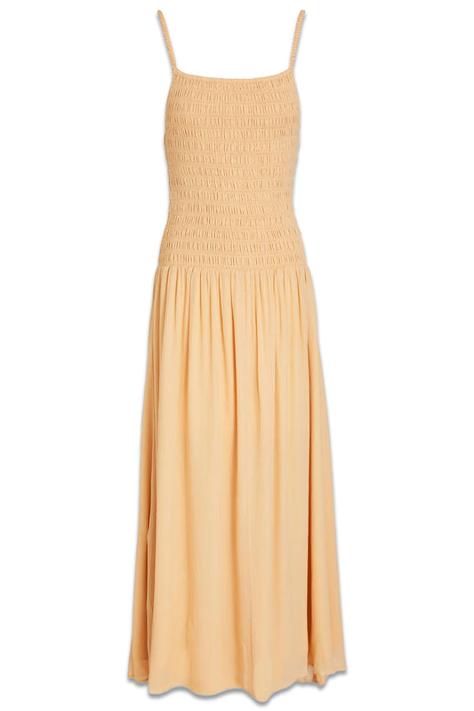 Shirred Georgette Maxi Dress