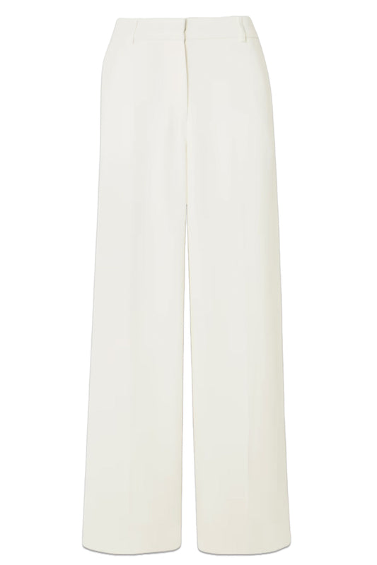 Organic Cotton-Twill Wide-Leg Pants