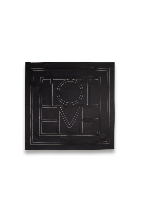 Embroidered Silk-twill Scarf