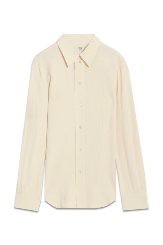 Textured-crepe Shirt