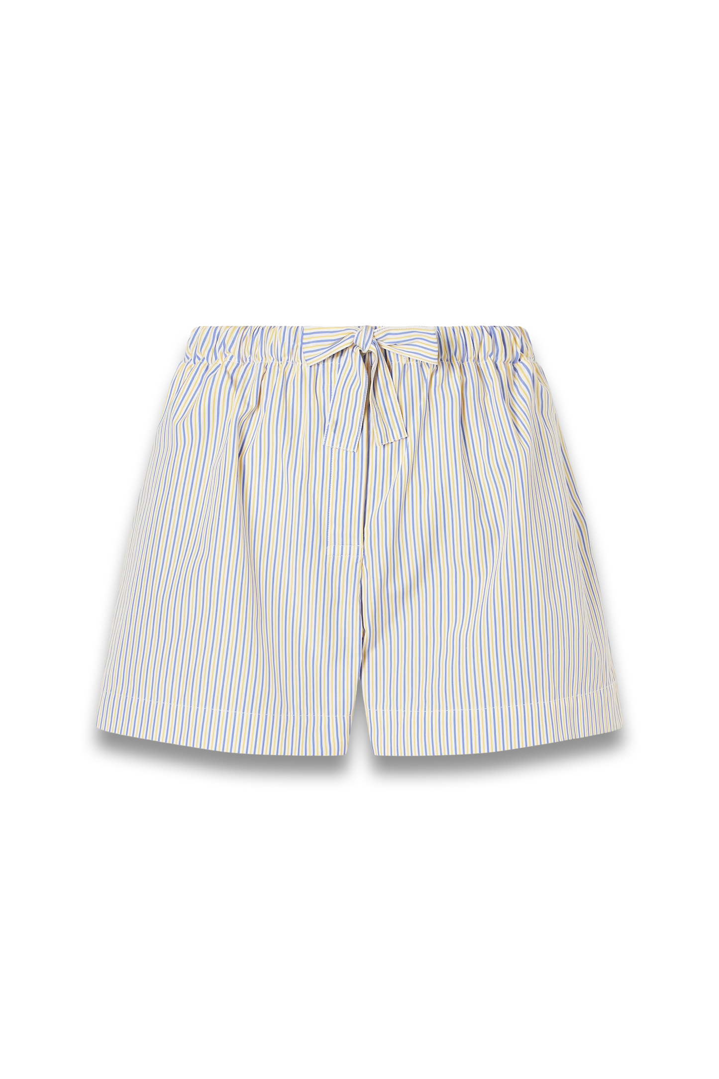 Striped Cotton Drawstring Shorts