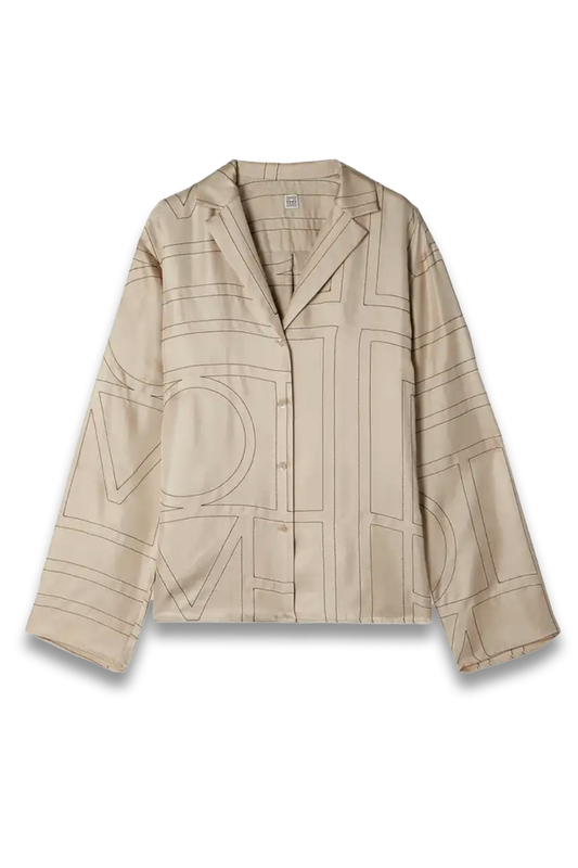 Embroidered Silk-Twill Shirt