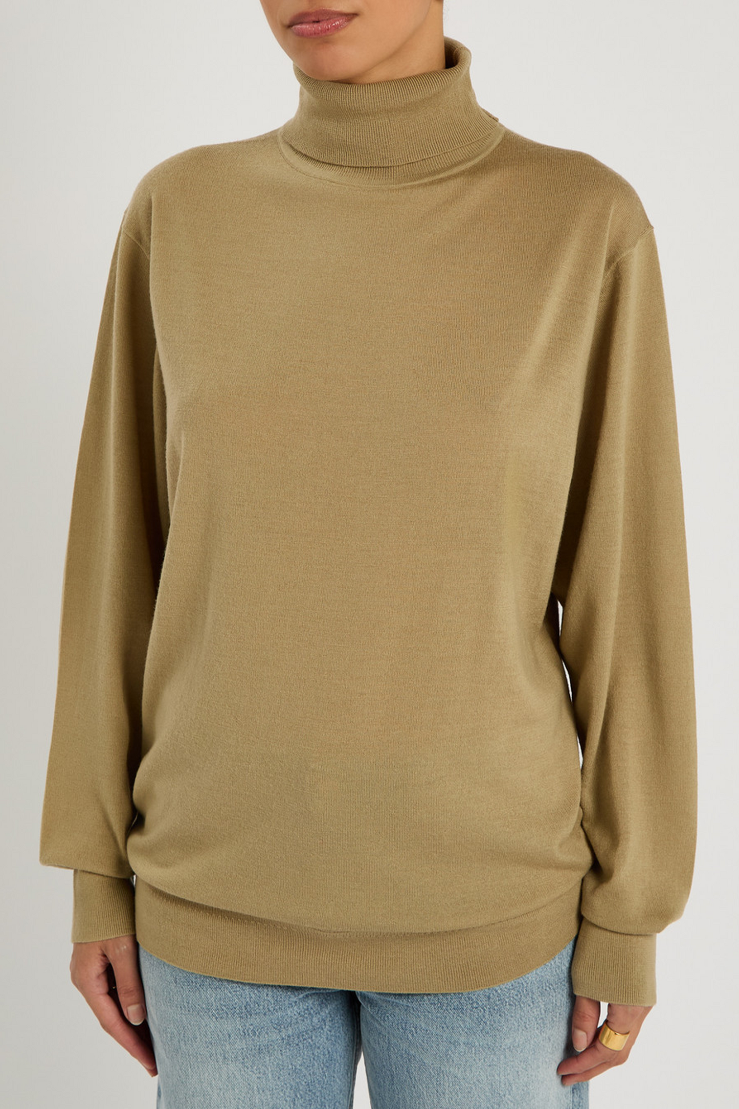 Turtle-neck Fine-knit Wool Jumper