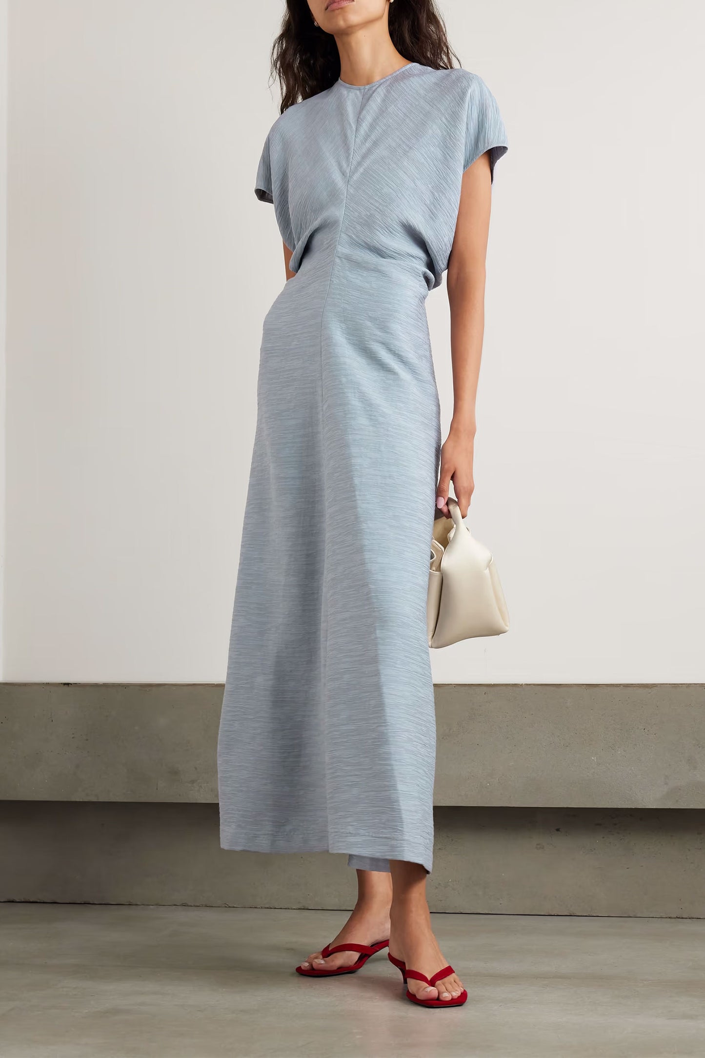 Gathered Woven Maxi Dress
