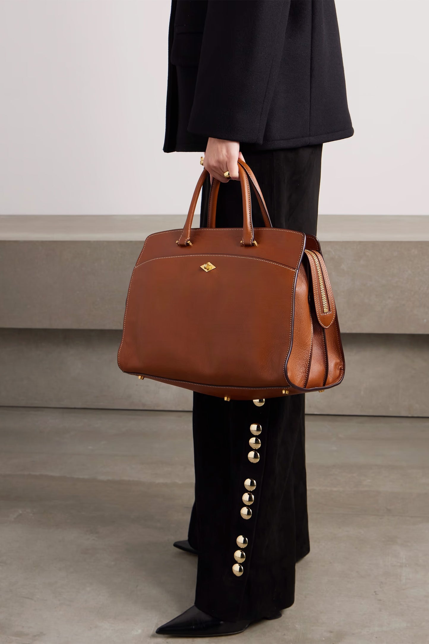 Private Eye medium leather tote
