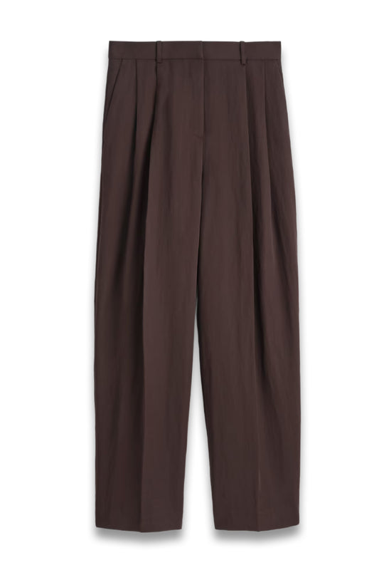 Relaxed Fluid Wide-Leg Trousers