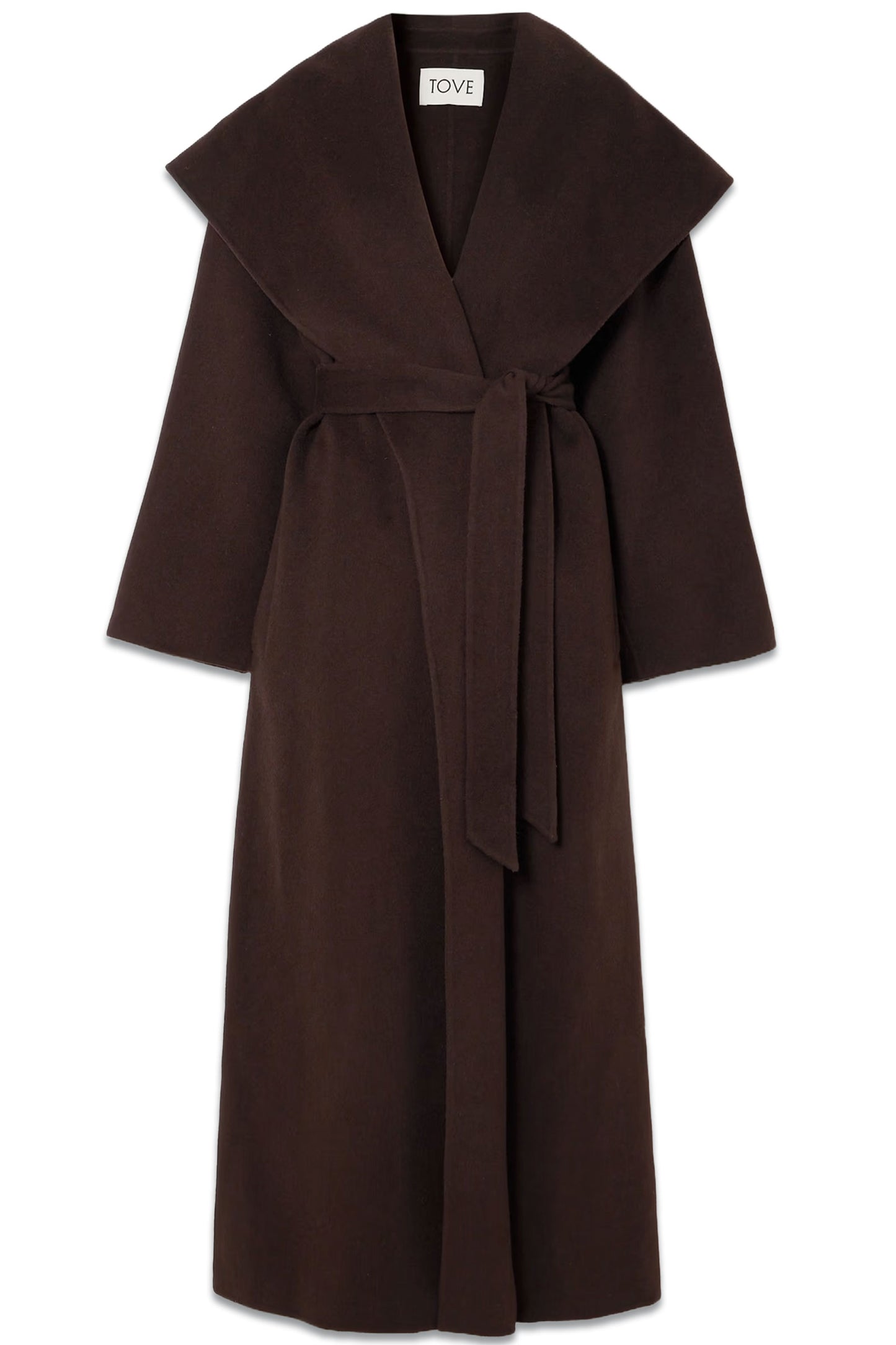 Zinnia Belted Wool-blend Felt Coat