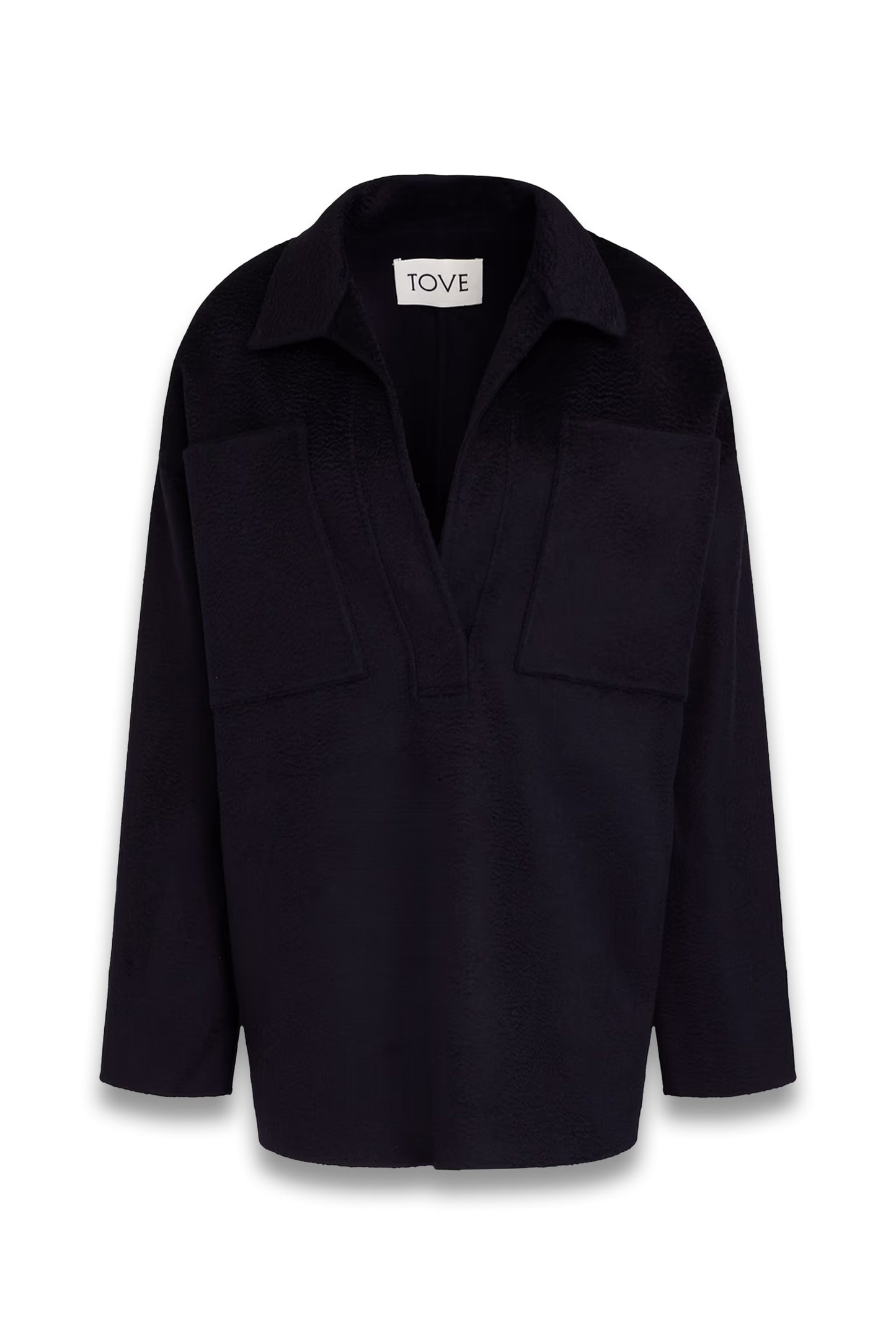 Brushed wool-blend felt tunic