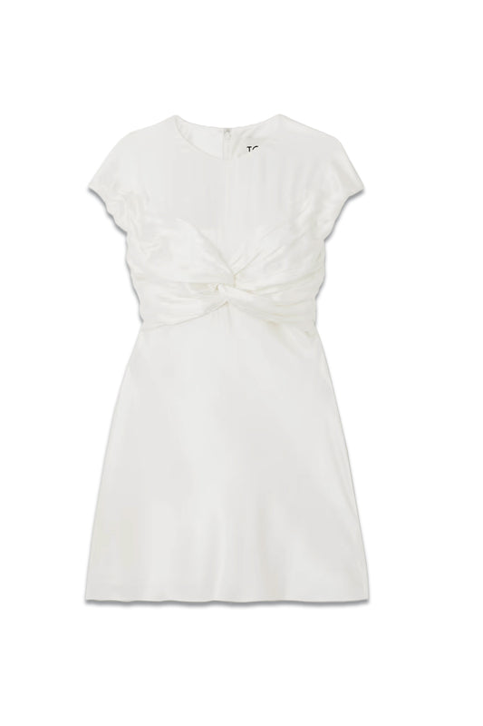 Ana Twist-Front Tie-Detailed Silk-Satin Top