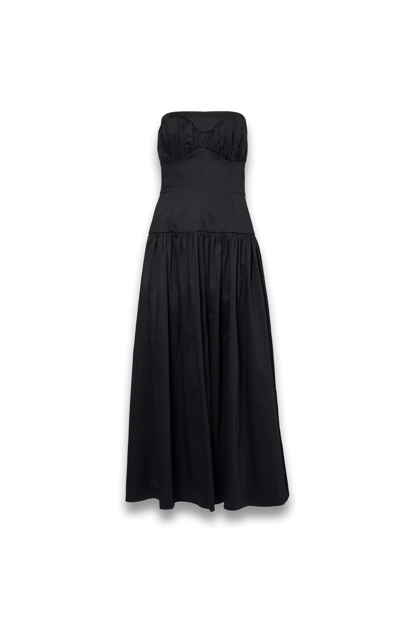 Lauryn Strapless Cotton-Poplin Midi Dress