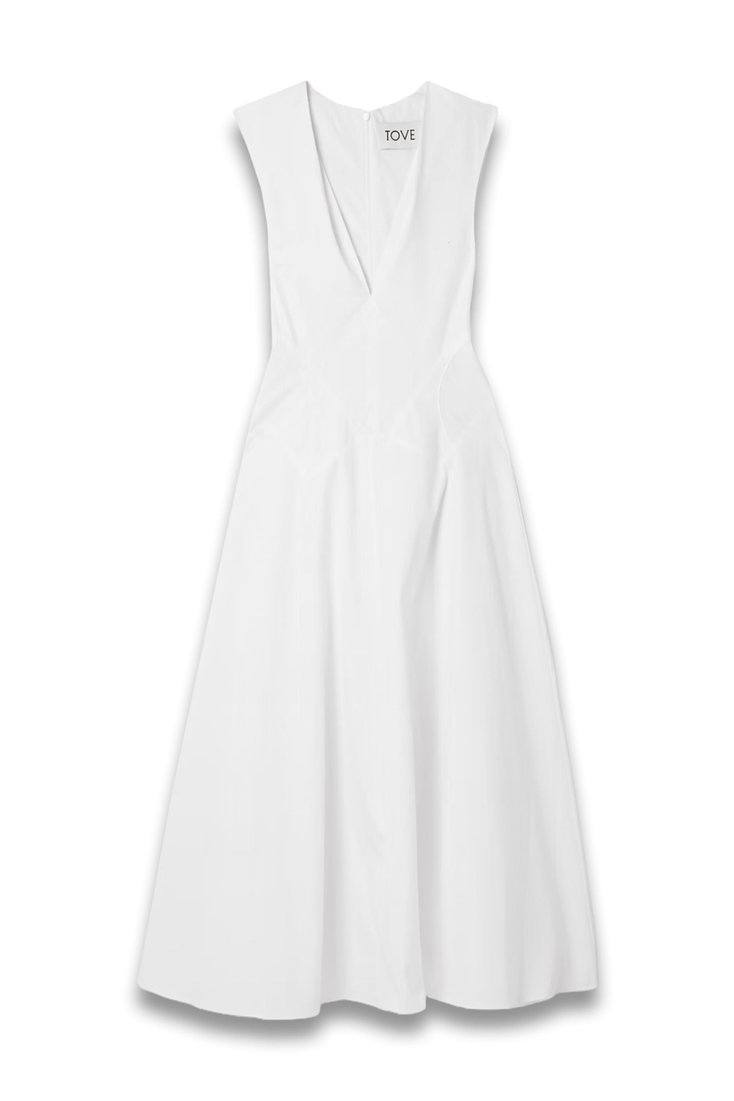 Anisa Paneled Cotton-Poplin Midi Dress