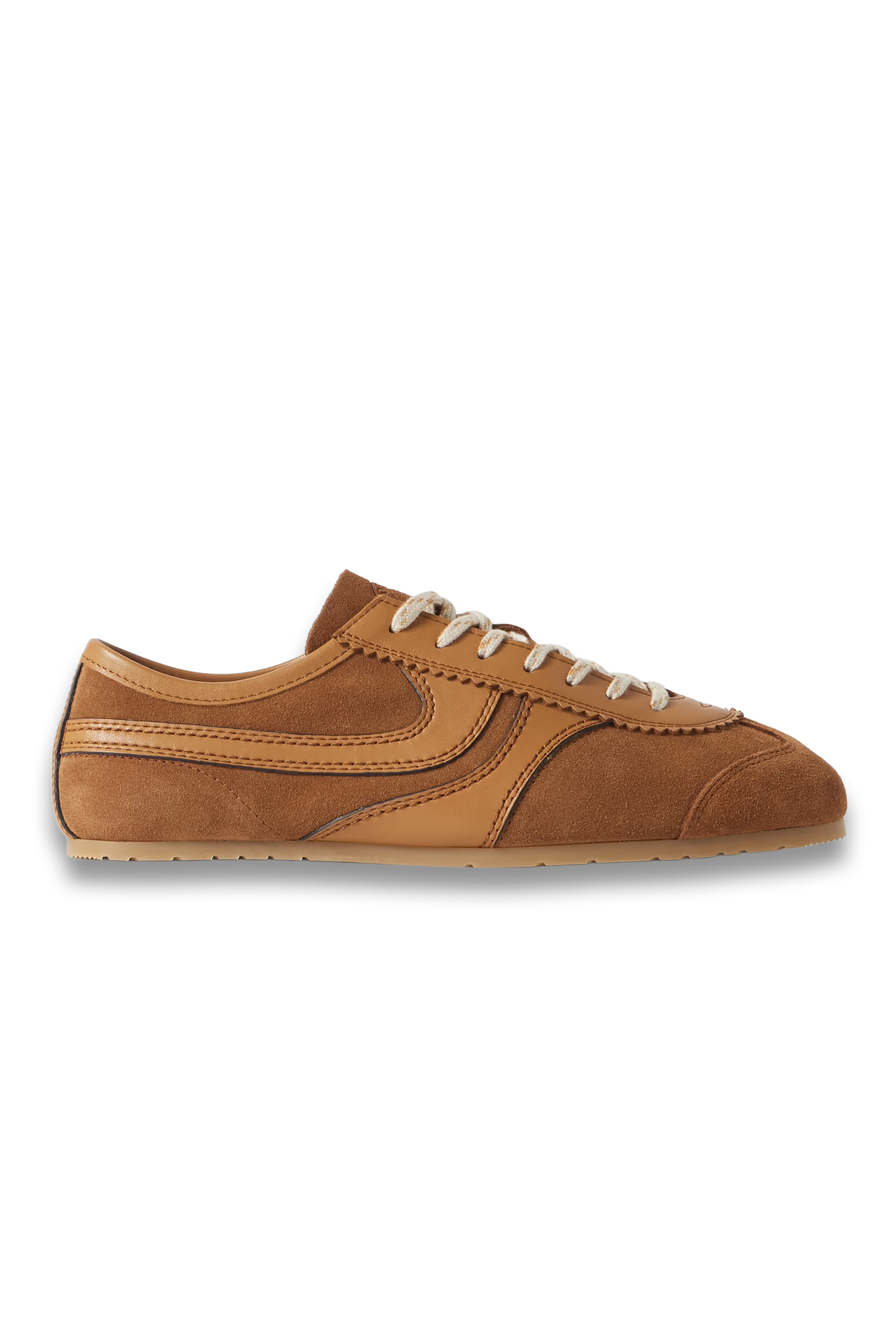 Leather-Trimmed Suede Sneakers
