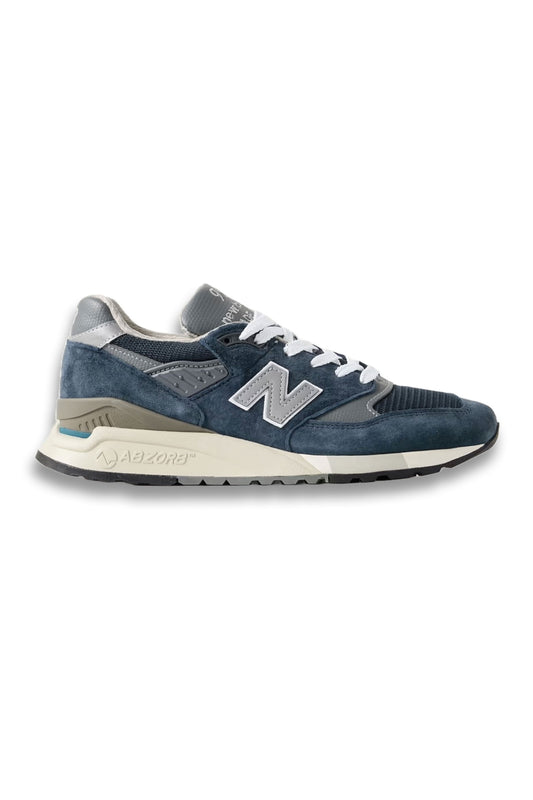 998 Core Rubber-trimmed Leather, Mesh and Suede Sneakers