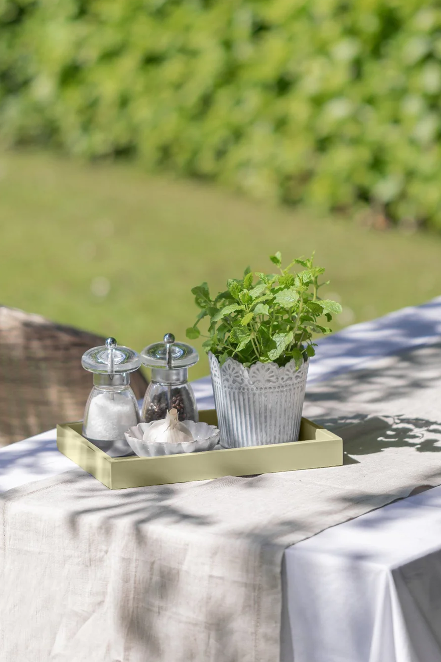 Chiffon Grey Small Lacquered Tray