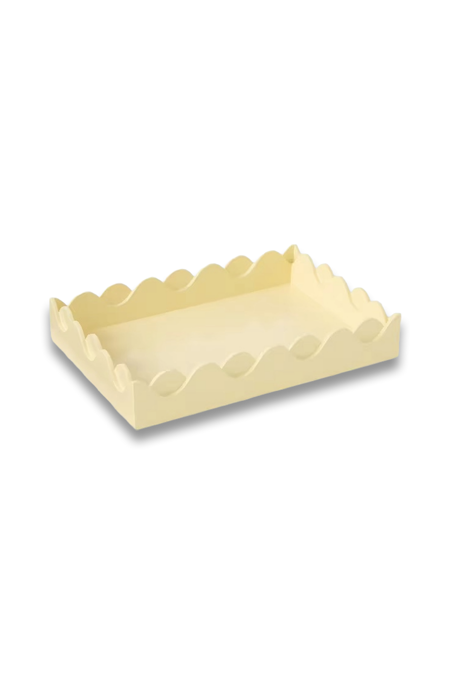 Easter Scalloped Bubble Tray in Pastel Yellow